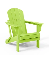 5-Piece Hdpe Folding Adirondack Chair Outdoor Patio Conversation Set