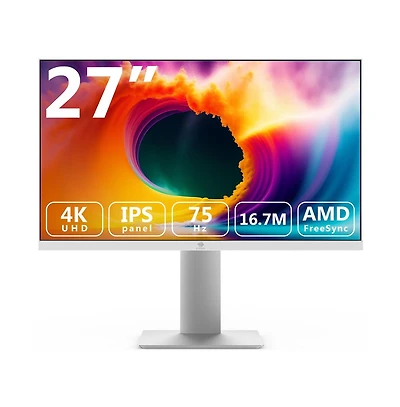 Z-edge 27 inch Flat-panel 4K Uhd 3840 x 2160 75Hz 5ms Ips Monitor, FreeSync, Hdmi x2, Dp x2, Supports Wall Mount 75x75mm