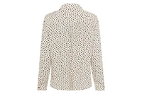 Olsen Women's Heart Print Button Front Shirt