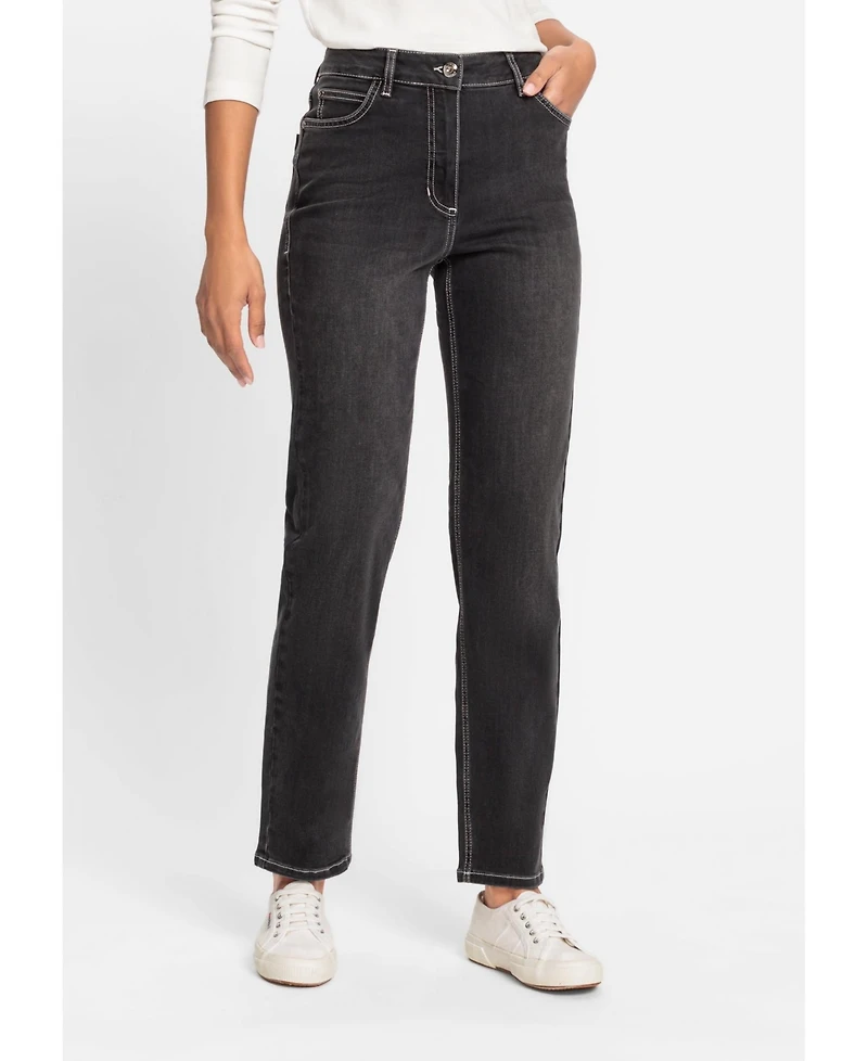 Olsen Women's Mona Fit Slim Leg Dark Washed Jeans