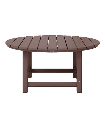 Low Outdoor Hdpe Round Patio Coffee Table