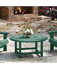Low Outdoor Hdpe Round Patio Coffee Table