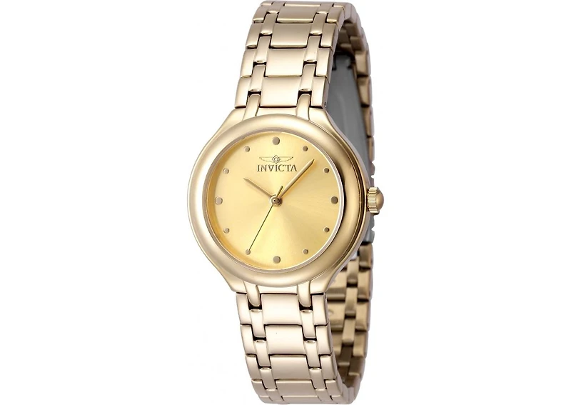 Invicta Women's Wildflower Quartz 3 Hand Gold Dial Watch