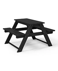 Outdoor Patio Kids Hdpe Plastic Picnic Bench Table