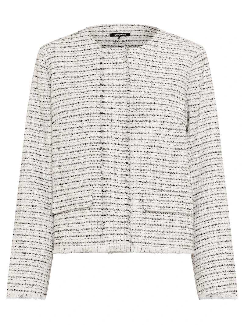 Olsen Women's Collarless Tweed Jacket
