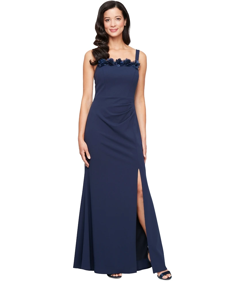 Alex Evenings Women's Rosette-Trim Bolero-Jacket Gown