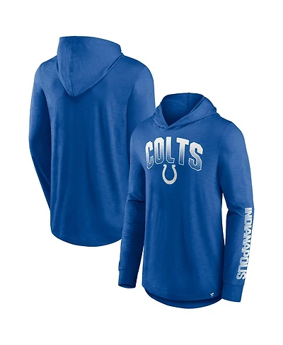 Fanatics Men's Royal Indianapolis Colts Front Runner Long Sleeve Hooded T-Shirt