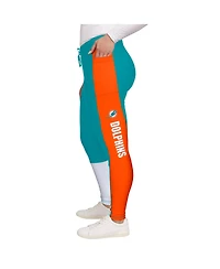 Wear By Erin Andrews Women's Aqua/Orange Miami Dolphins Color-Block Leggings