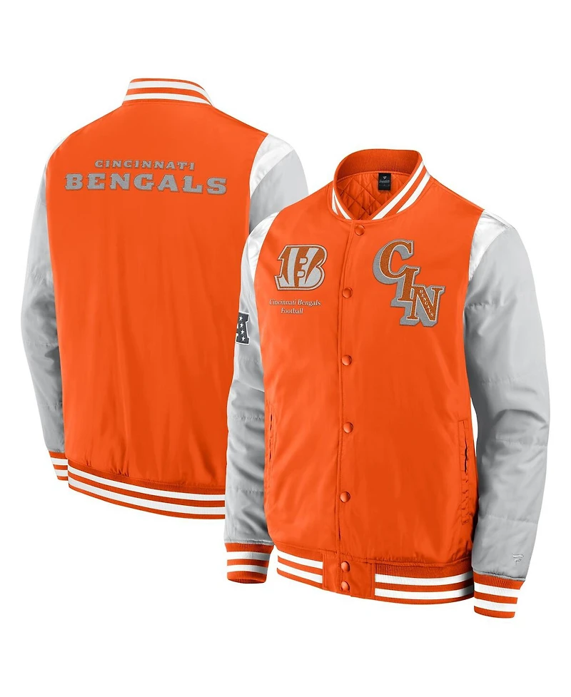 Fanatics Men's and Women's Orange Cincinnati Bengals Elements Elite Full-Snap Jacket