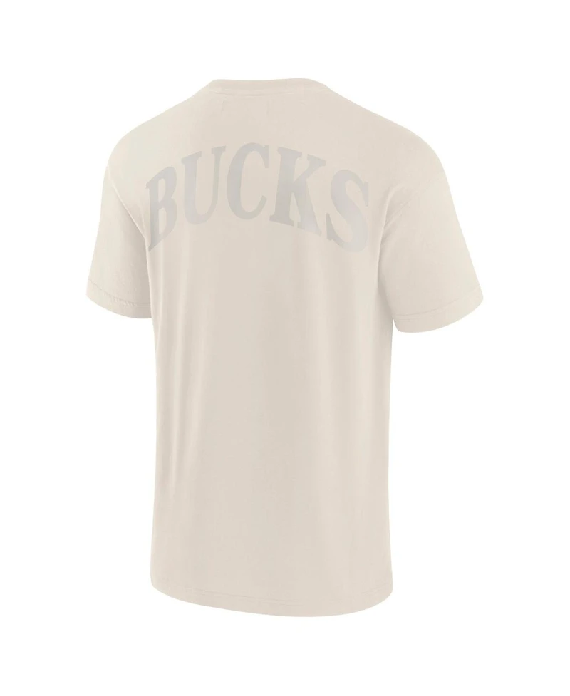 Fanatics Men's Cream Milwaukee Bucks Elements Iconic T-Shirt