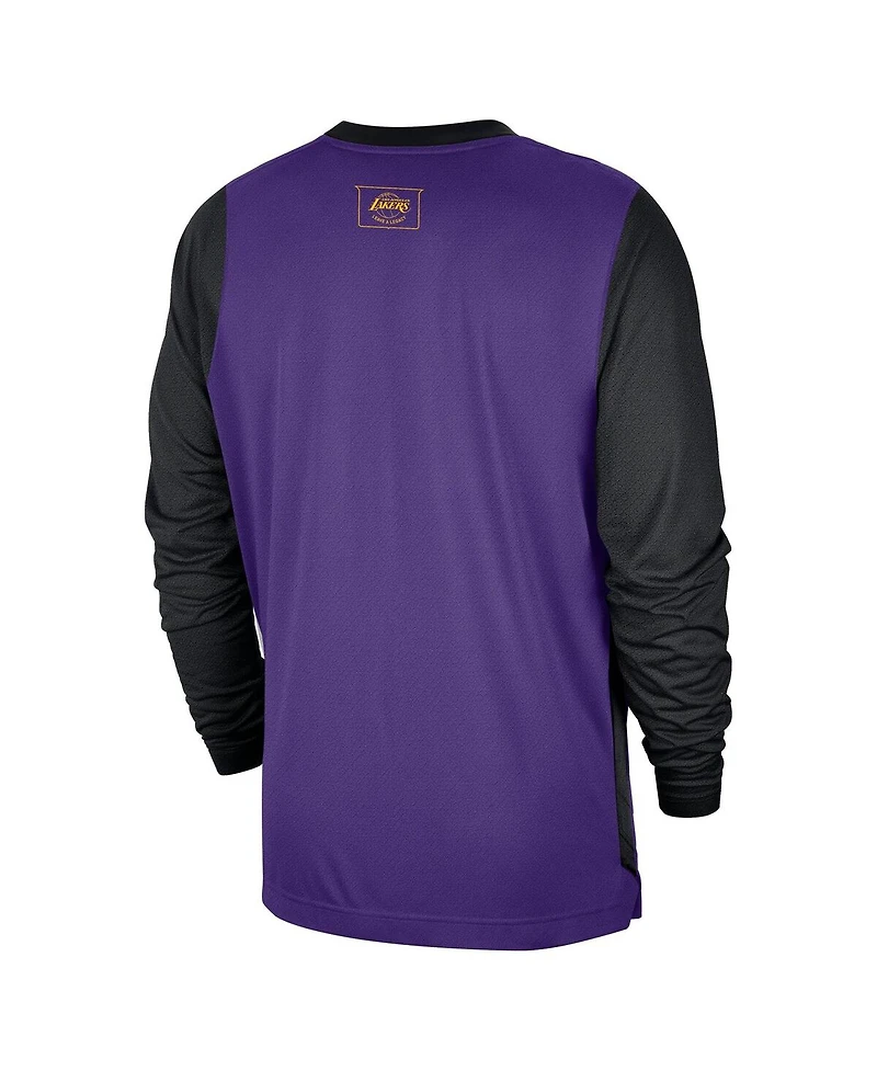 Nike Men's Purple/Black Los Angeles Lakers 2024/25 City Edition Authentic Pregame Performance Long Sleeve Shooting T-Shirt
