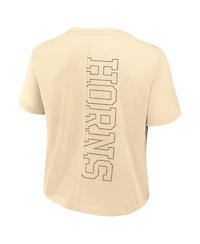 Nike Women's Tan Texas Longhorns Performance Cropped T-Shirt