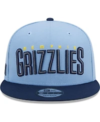 New Era Men's Light Blue Memphis Grizzlies/Navy Jersey Hook Statement Edition 9FIFTY Snapback Hat
