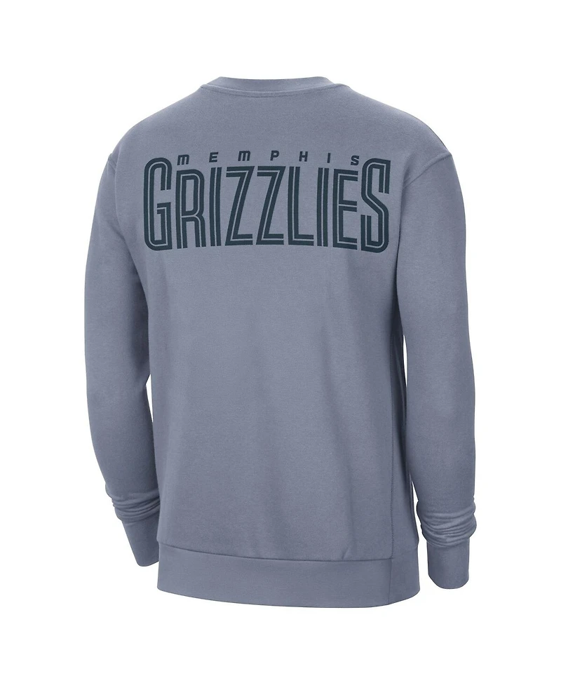 Jordan Men's Blue Memphis Grizzlies Courtside Statement Edition Heavyweight Pullover Sweatshirt