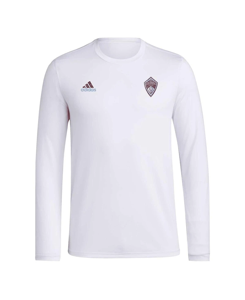 Adidas Men's White Colorado Rapids Local Stoic Long Sleeve T-Shirt