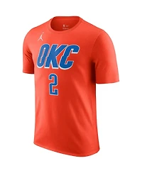 Jordan Men's Shai Gilgeous-Alexander Orange Oklahoma City Thunder 2022/23 Statement Edition Name Number T-Shirt