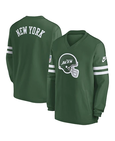Nike Men's Green New York Jets 2023 Sideline V-Neck Pullover Windshirt