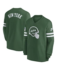 Nike Men's Green New York Jets 2023 Sideline V-Neck Pullover Windshirt