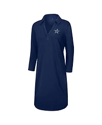Tommy Bahama Women's Navy Dallas Cowboys Ashby Isles Three-Quarter Length Sleeve Pullover Jersey Dress