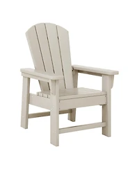 Kids 3-Piece Outdoor Hdpe Adirondack Chairs With Square Side Table Set