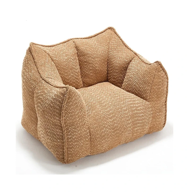 Comfortable Chenille Bean Bag Chair with Armrests for Living Rooms, Bedrooms, Gaming and Watching Tv-The Pop Home