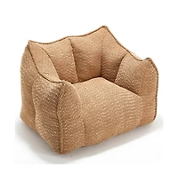 Comfortable Chenille Bean Bag Chair with Armrests for Living Rooms, Bedrooms, Gaming and Watching Tv-The Pop Home
