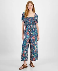 Tommy Hilfiger Women's Square-Neck Smocked Jumpsuit