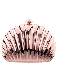 Nina Seashell Metal Minaudiere Clutch