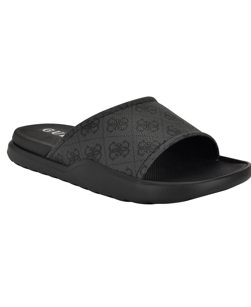 Guess Men's Magaria Branded Elevated Pool Slides