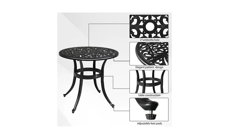 Phoenix Cast Aluminum Cocktail Table for Outdoor Entertaining
