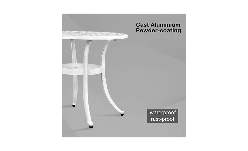 Phoenix Cast Aluminum Cocktail Table for Outdoor Entertaining