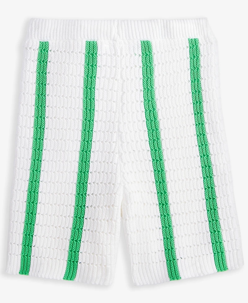 Epic Threads Little & Big Girls Striped Crochet Knit Shorts, Exclusively at Macy's