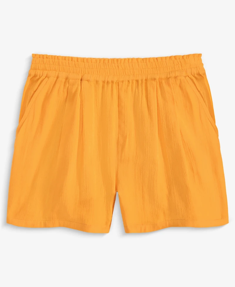 Big Girl Cotton Wide Volume Shorts, Created for Macy's