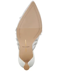 Dolce Vita Women's Clara Embellished Mesh Pointed-Toe Heeled Mules