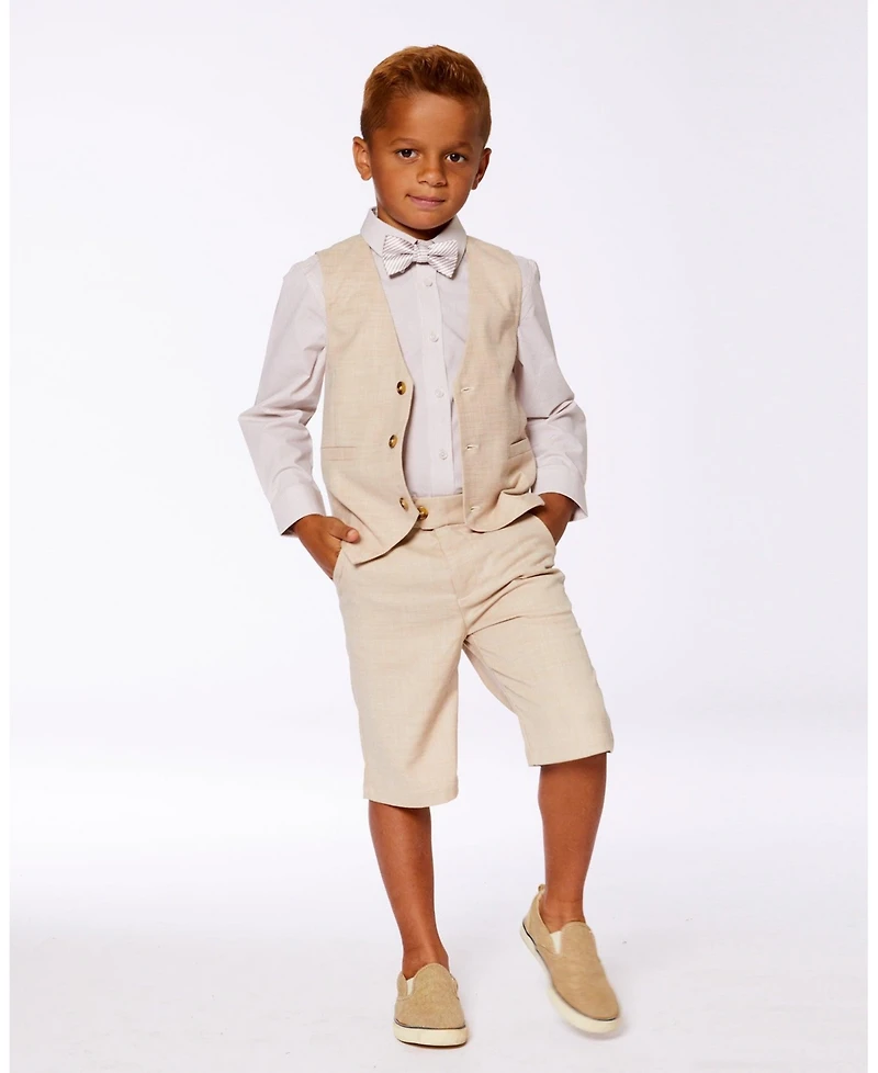 Deux par Boy Bow Tie Light Taupe - Toddler|Child