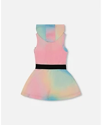 Deux par Toddler Girls Hooded Dress With Elastic Waist Multicolored Tie Dye - Toddler|Child