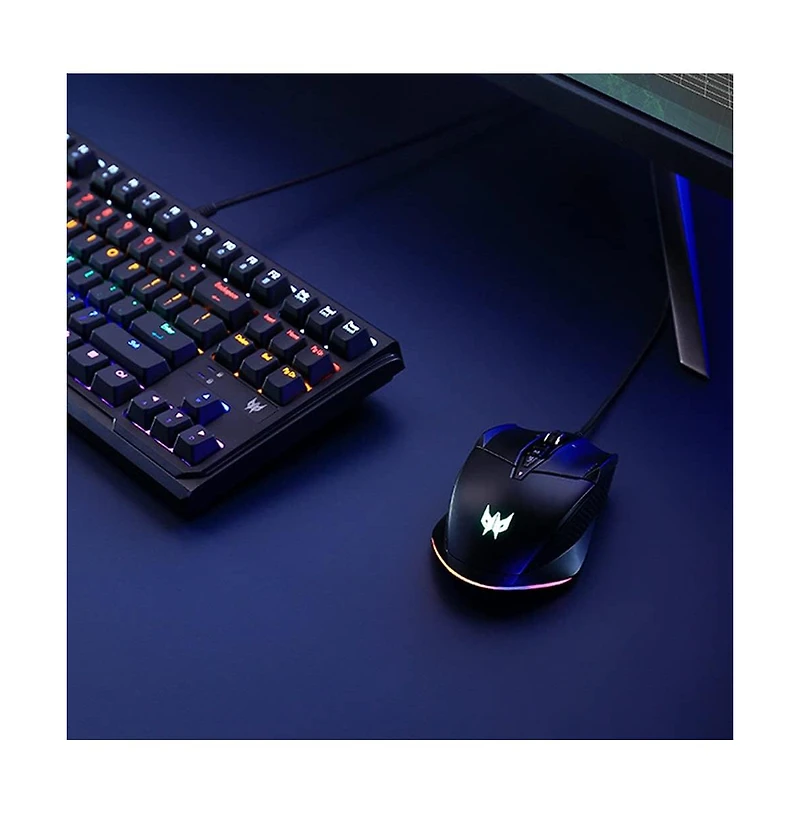acer Predator Cestus 335 Gaming Mouse with PixArt 3370 Sensor, Adjustable Dpi Settings & 16.8 Million Rgb Color Lighting Combinations