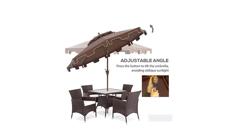 Outdoor Beach Umbrella – Portable and Uv-Protected Shade for Beach, Patio, or Activities