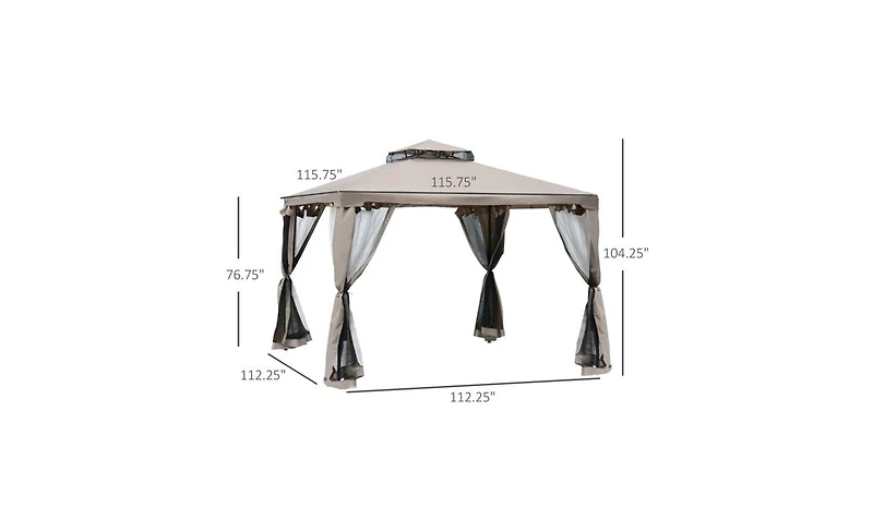 Patio Gazebo Durable Canopy Shelter for Outdoor Relaxation, Events, and Protection from the Elements