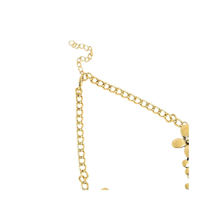 Botanical Cluster Statement Necklace