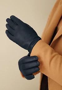 Women`s extra long Premium Lamb Leather Touchscreen Gloves "Keira