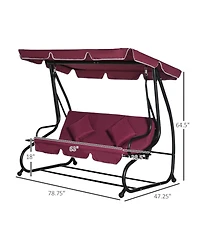 Outdoor Patio Swing Chair Comfortable Hanging Chair for Relaxation in Garden or Backyard