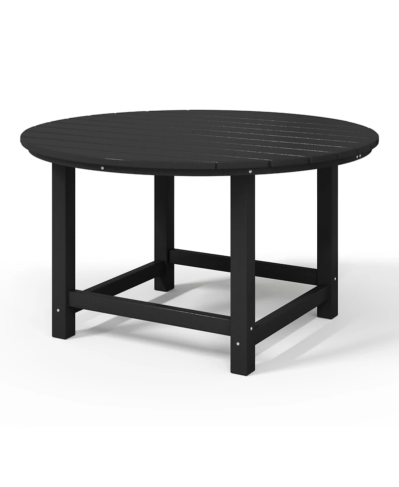 Kids Outdoor Patio Furniture Hdpe 38" Wide Round Dining Table