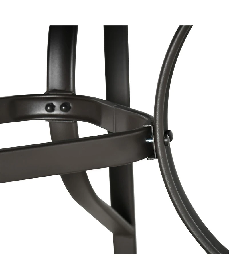 Outdoor Dining Table and Chair Set with Umbrella Complete Patio Furniture Set for 4-6 People