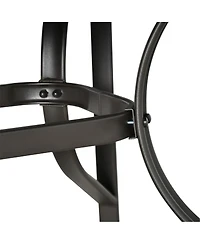 Outdoor Dining Table and Chair Set with Umbrella Complete Patio Furniture Set for 4-6 People