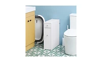 Paper Cabinet / Side Table / Bathroom Corner Cabinet Space-Saving Storage for Bathroom or Home Use