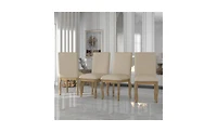 Set of 4 Upholstered Dining Chairs with Nailhead Trim for Dining Room or Kitchen
