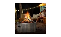Outdoor Fire Pit Portable Backyard Fire Pit for Patio, Garden, and Campfire Gatherings