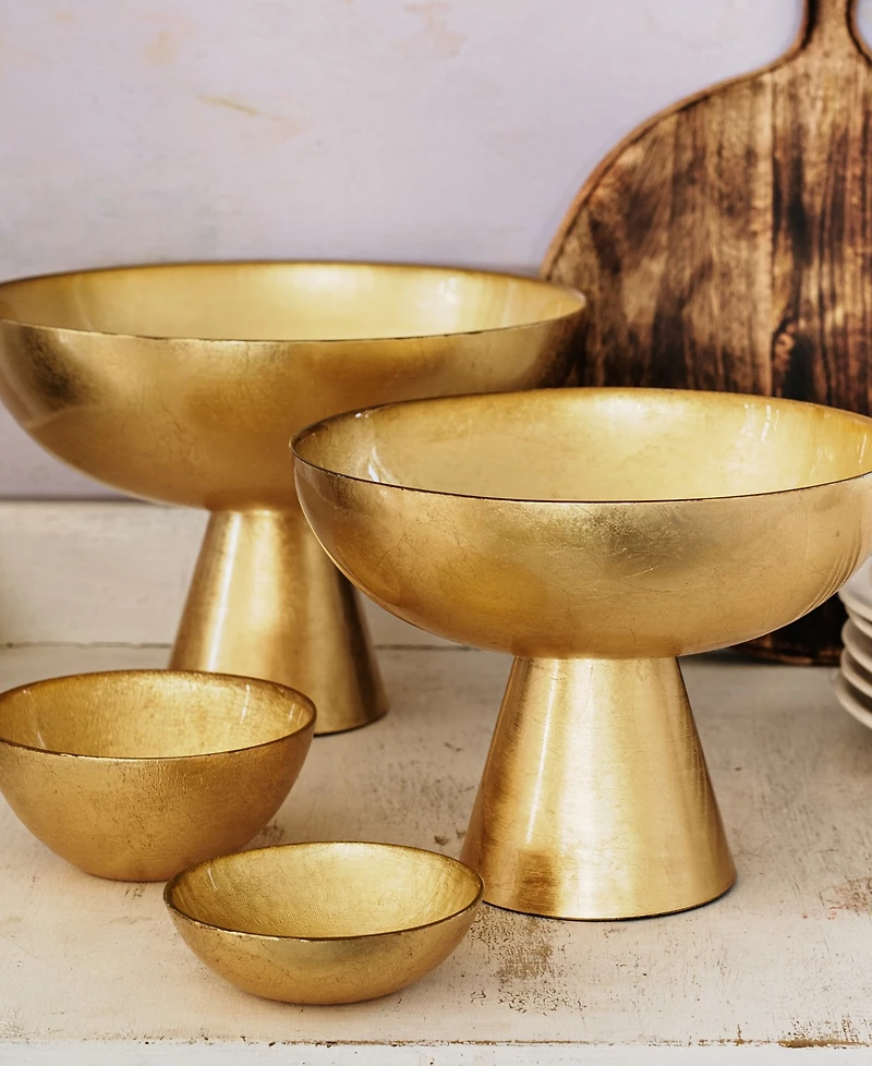Vietri Moon Glass Small Pedestal Bowl