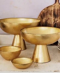 Vietri Moon Glass Small Pedestal Bowl